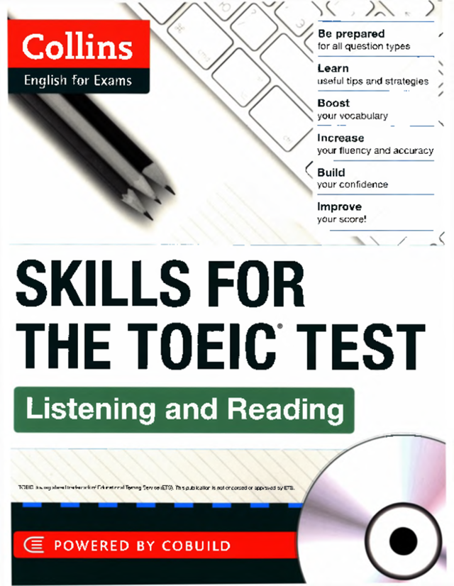 Skill for the TOEIC test listening and reading
